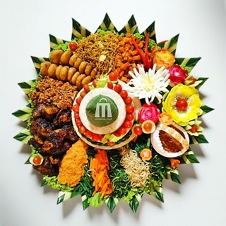 Nasi Tumpeng Kuning Ukuran Besar Porsi Bervariasi