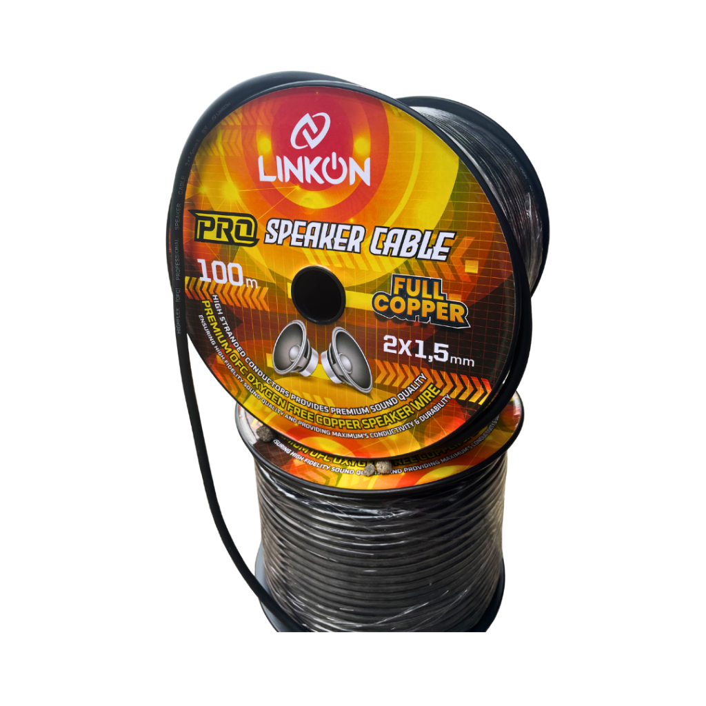 KABEL SPEAKER LINKON 215 2 X 1,5 TEMBAGA MURNI KABLE SPEAKER LINKON ISI 2