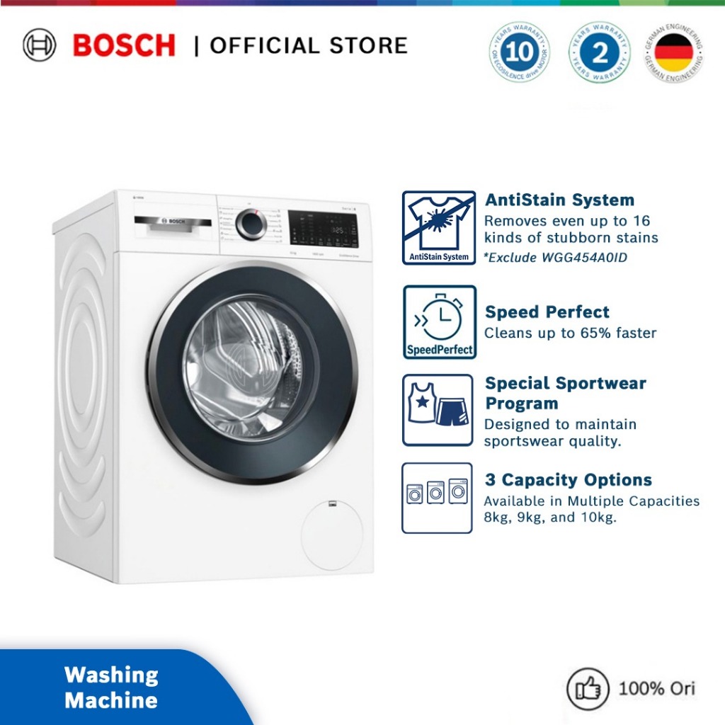 Bosch WGG454A0ID Mesin Cuci Front Load 10 Kg Serie 6