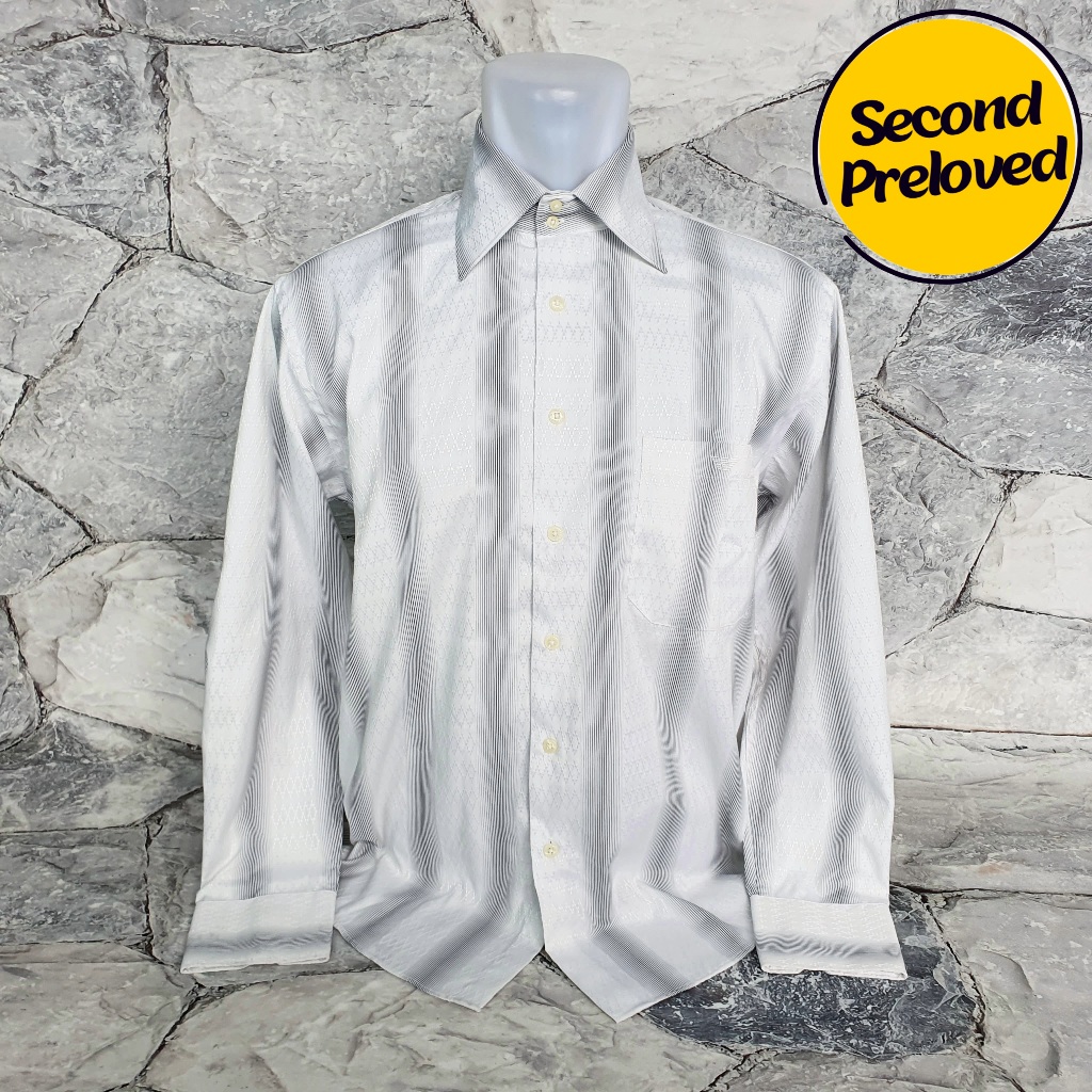 Baju Kemeja Panjang GIORGIO ARMANI - Size L sd XL / LD 55 cm - Original - Used