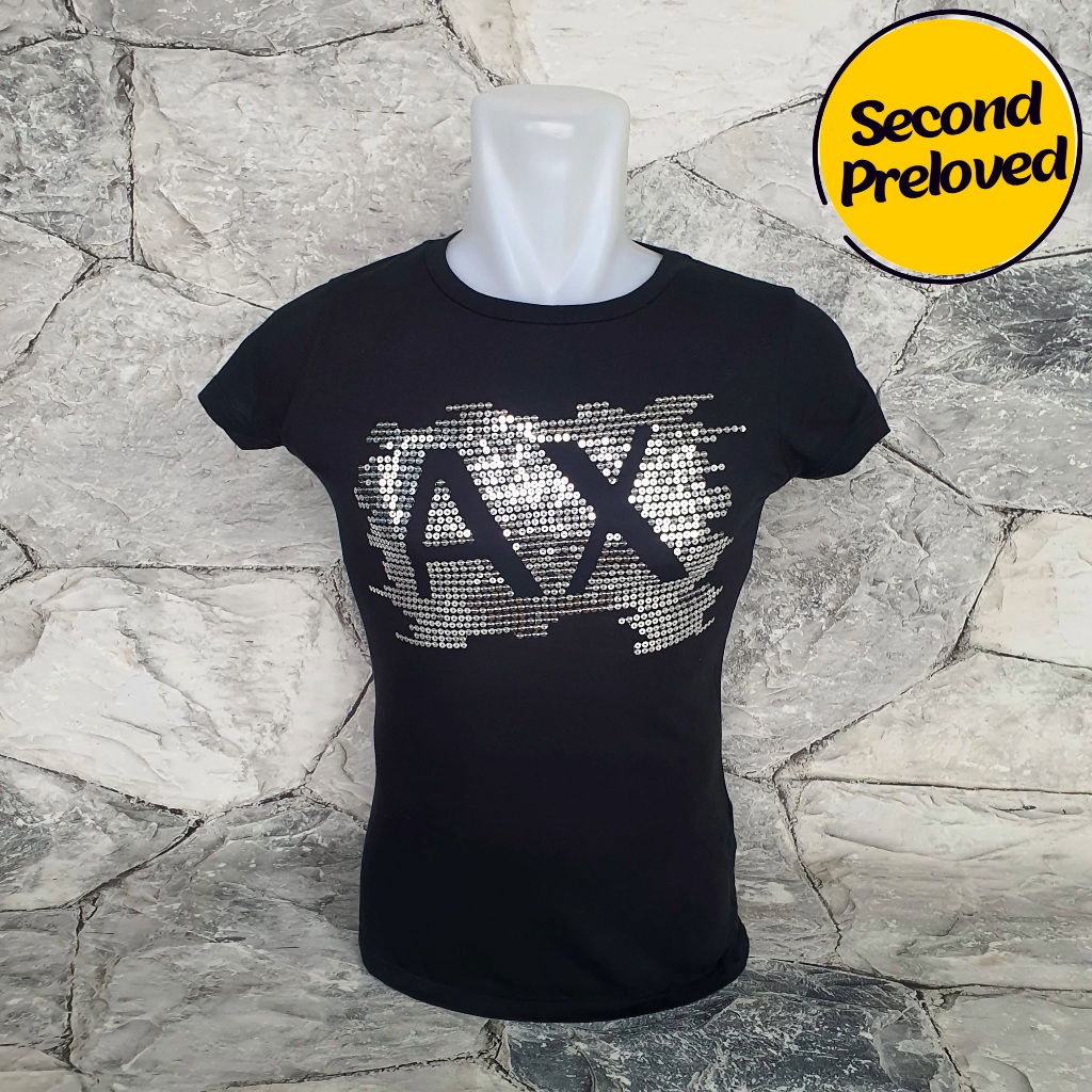 Baju Kaos Wanita / Anak ARMANI EXCHANGE - Size S / LD 42 cm - Original - Used