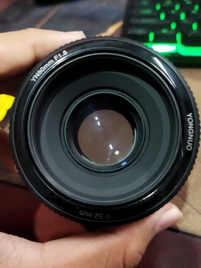 Lensa Fix Canon Yongnuo 50mm f1.8 Box Bekas Mulus