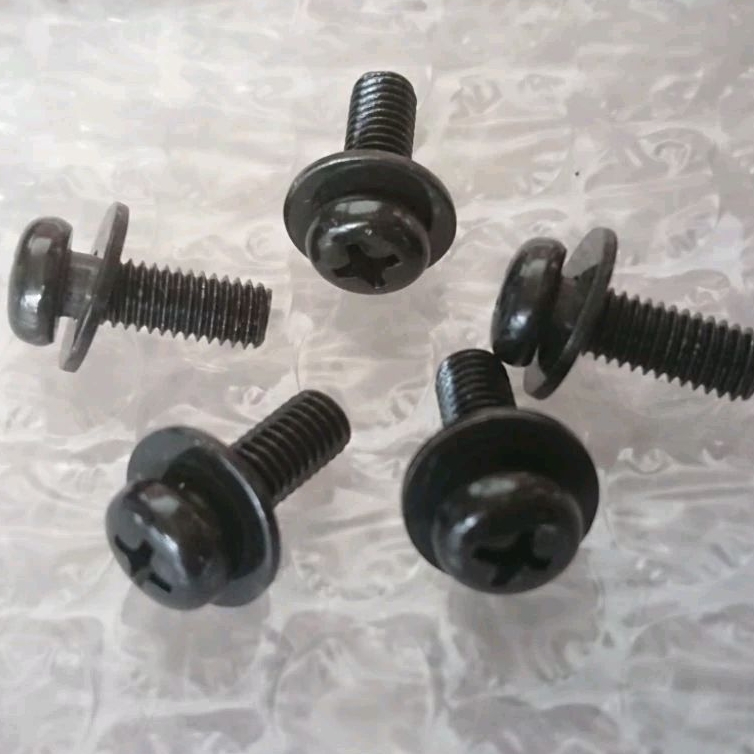 SCREW PAN CROS ORIGINAL 5X14 BAUT RING HITAM ORIGINAL GENUINE