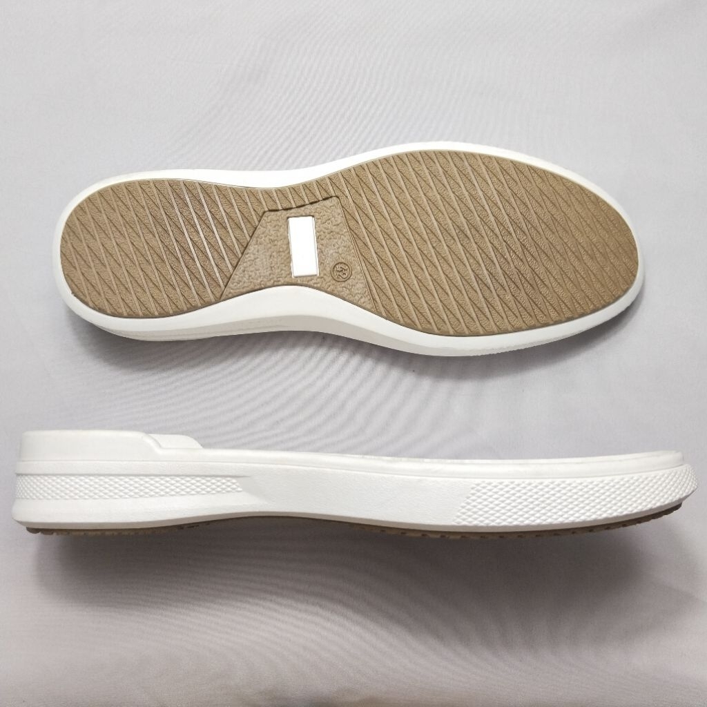 Sol TPR Hotmail Coklat Putih Cocok Untuk Telapak Sol Luar Sepatu Casual Pria Model Flat Sneakers Kla