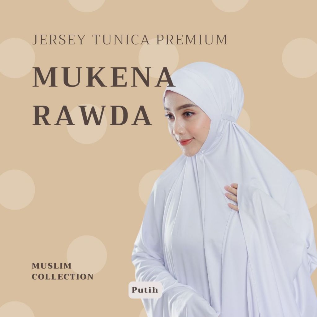 [TERBARU] Mukena Jersey Tunica polos Tanpa Motif Dengan Tali Menutup Dagu