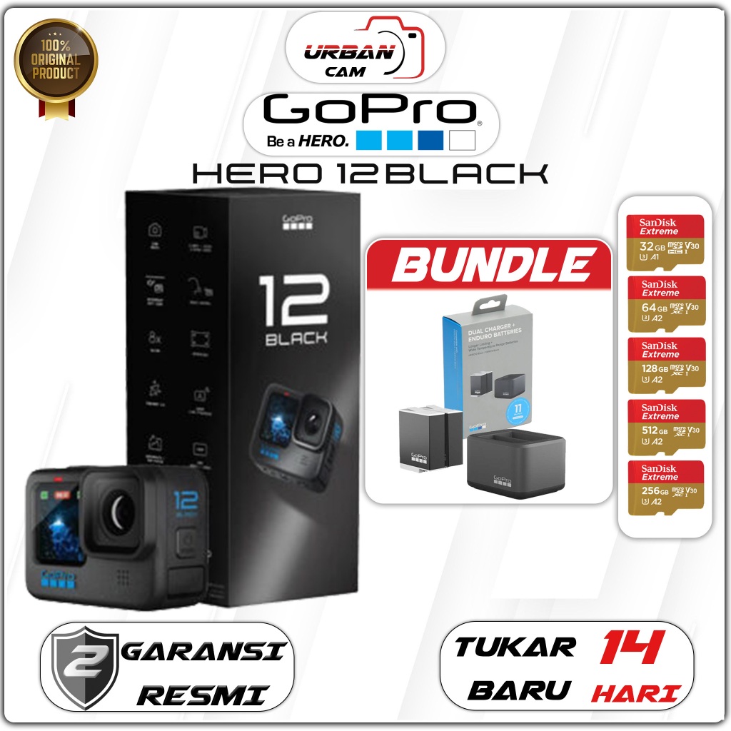 GoPro HERO12 Black / GoPro Hero 12 Black / Go Pro Hero 12 RESMI