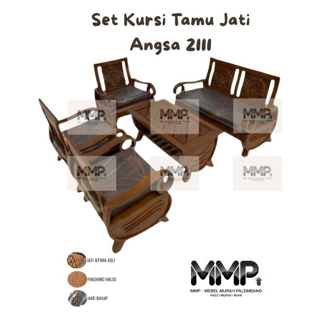 Set Kursi Tamu Jati Angsa 2111 | Kursi Tamu Jati Jepara Asli Murah Palembang
