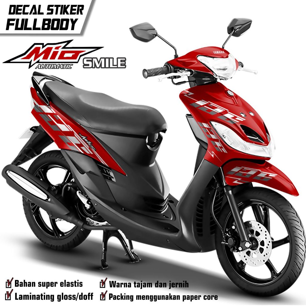 Stiker Motor Mio Smile Striping Yamaha Mio Smile Decal Yamaha Mio Smile VIET