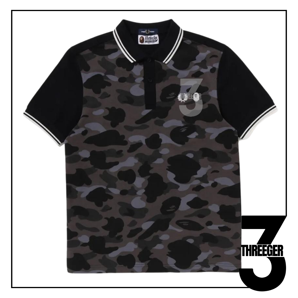 Fred Perry x Bape Polo Black Original / Polo Fredperry Original