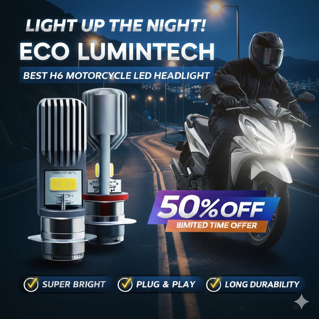 Lampu Depan LED Motor Terang Hemat Daya | Yamaha Mio Jupiter Vega X-Ride - ECO LUMINTECH