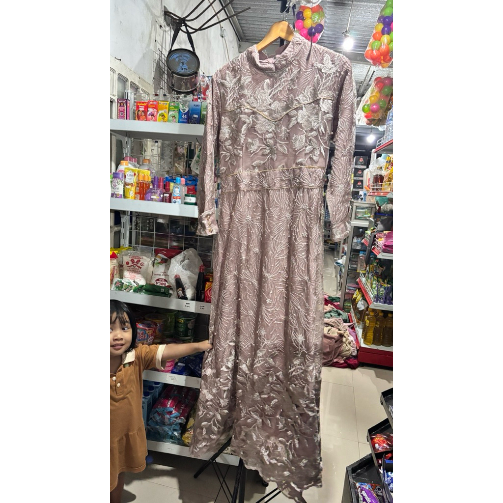 PL GAMIS BROKAT mocca mauve