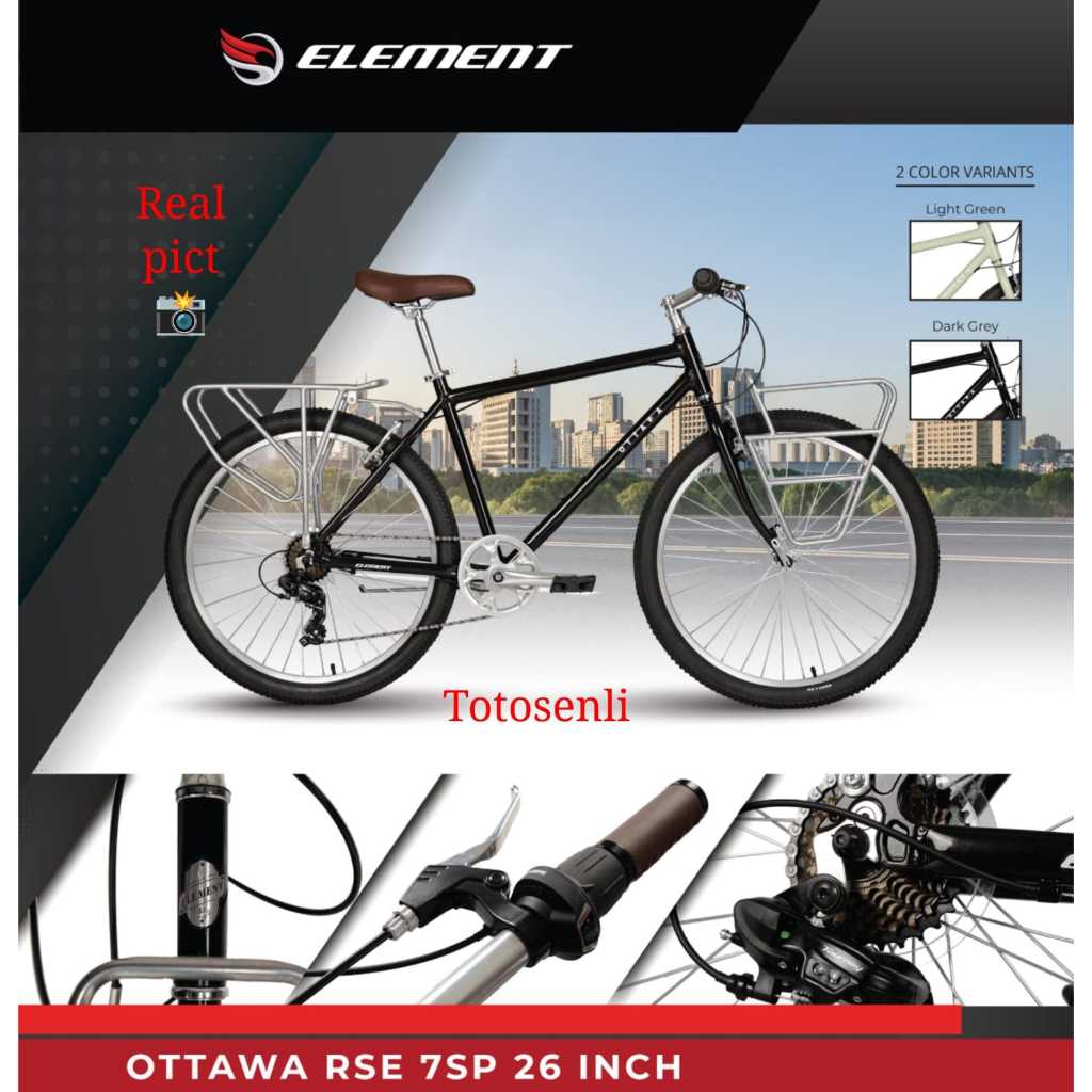 sepeda ctb 26 inch element ottawa rse 7 sp bagasi sepeda ctb