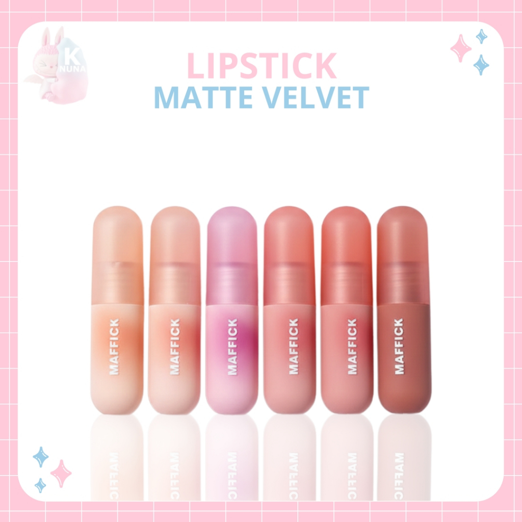 MAFFICK Lipstick Matte Velvet Lip Cream Lipstik Clay Lip Tint Lip Gloss XX086