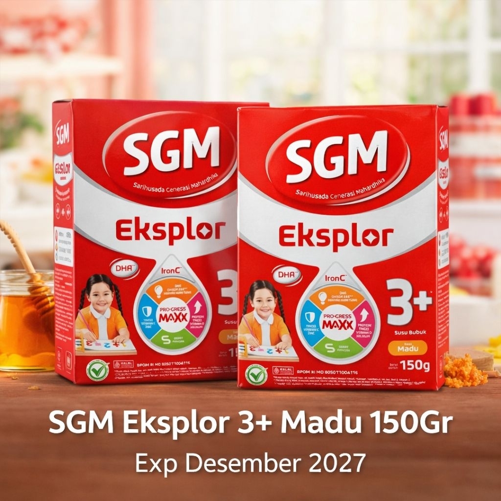 SGM Eksplor 3+ Madu 150gr | Susu Bubuk Anak 3 Tahun ke Atas | DHA & IronC