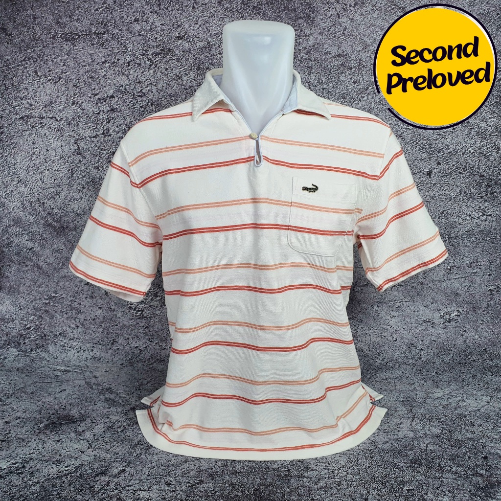 Baju Kaos Polo CROCODILE - Size M sd L / Lebar 53 cm - Original - Second