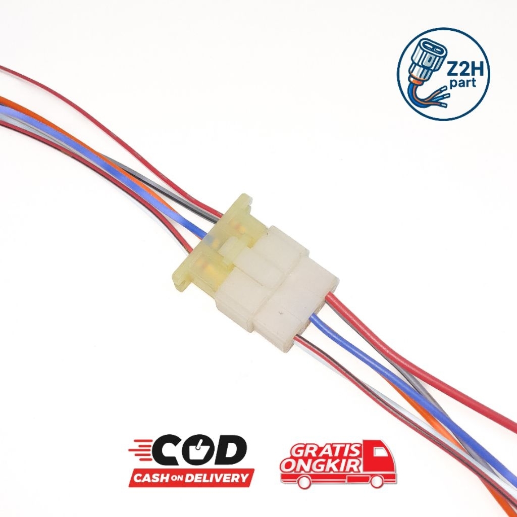 Soket Spul 6 Pin Full Kabel 1.25mm K15 Soket Generator Spull Motor 150cc Compatible Tiger CB150 CBR1