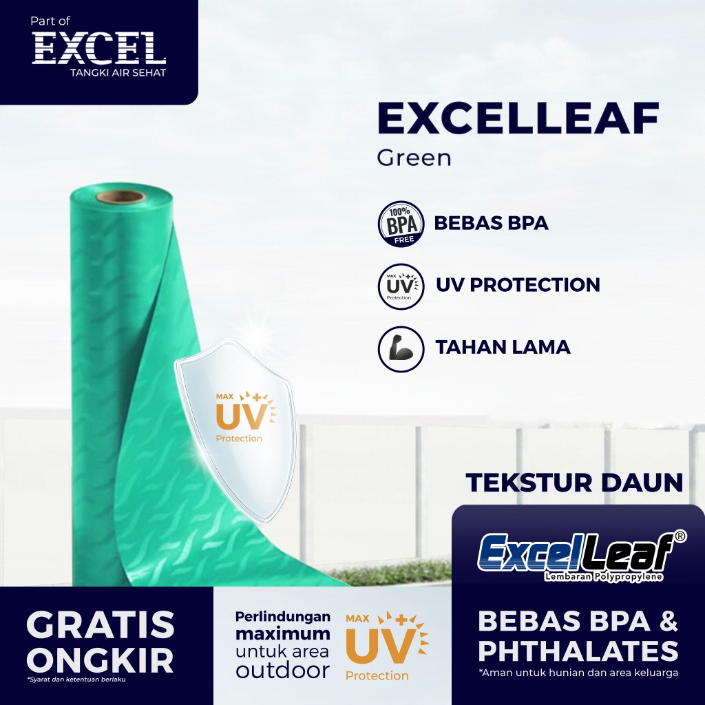Fiber Pagar Rumah Grahaexcel type EXCELLEAF - Penutup Pagar Fiber Roll PP | Dengan UV PROTECTION - G