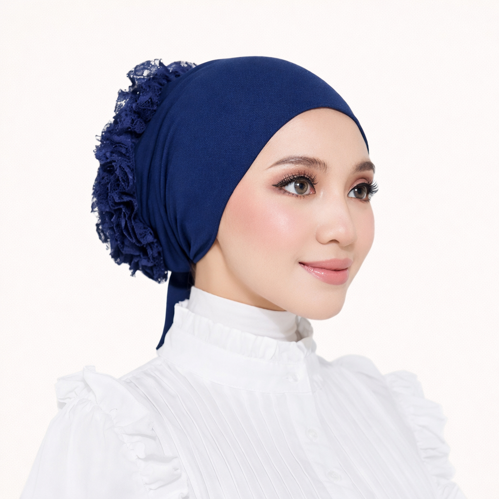 CIPUT TURKI INNER JILBAB Bahan RAYON PREMIUM TALI BELAKANG + BRUKAT JUMBO