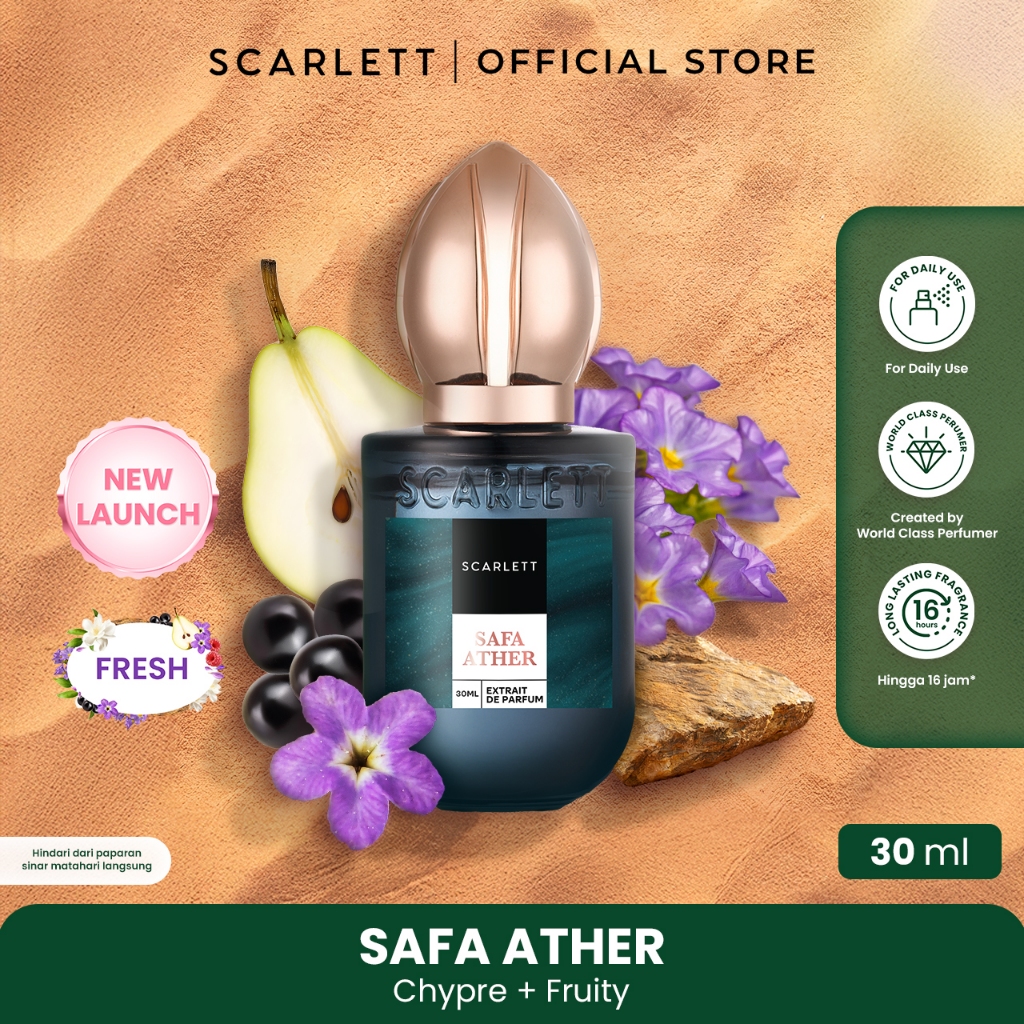 NEW Scarlett Extrait de Parfum 30ml - Safa Ather - The Golden Scents - Wangi fruity clean yang ringa