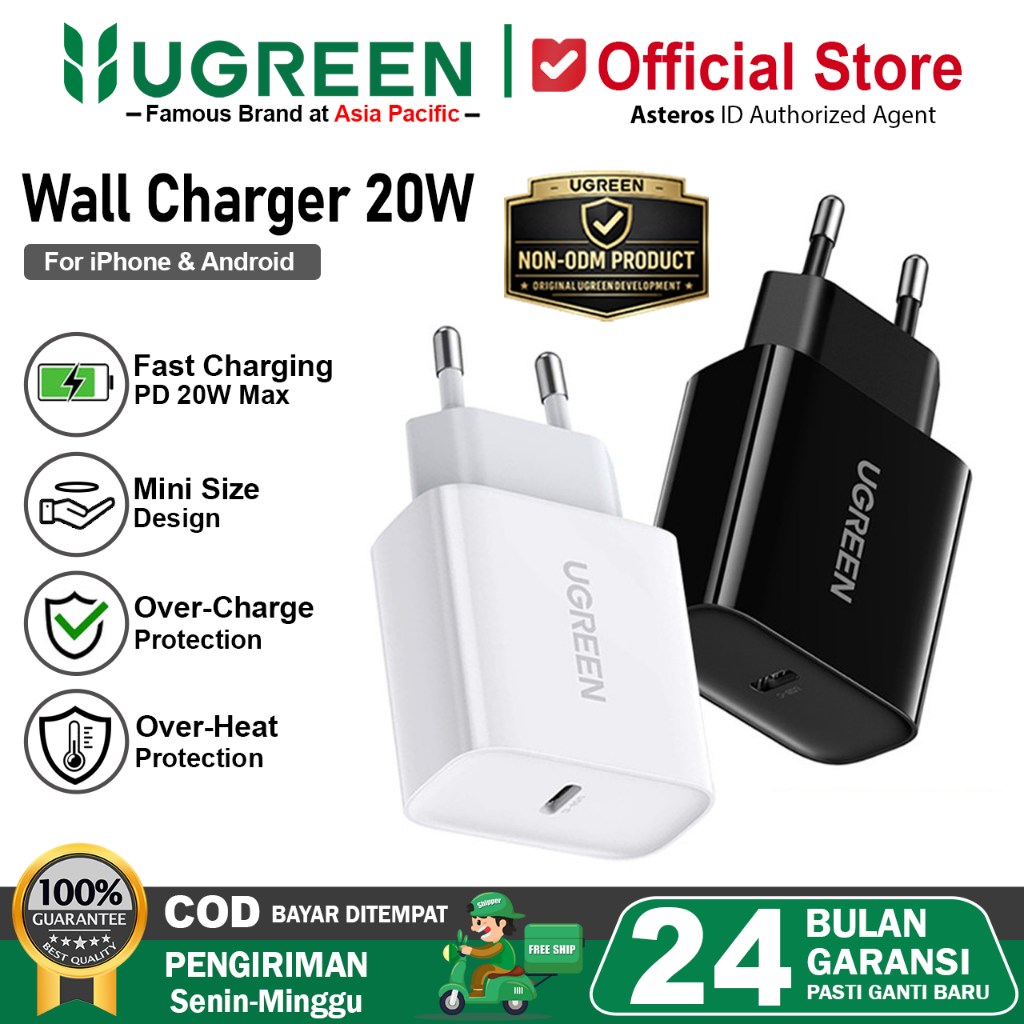 UGREEN Kepala Charger iPhone Fast Charging 20w 10191 60450 CD137