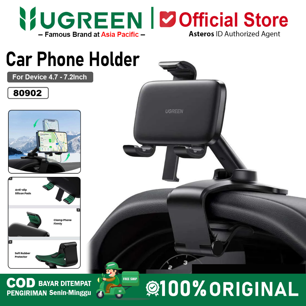 UGREEN Car Mount Holder Speedometer Mobil Phone Stand Holder 7.2Inch Max 80902