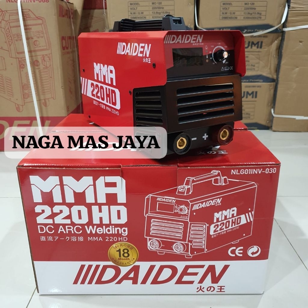 MESIN LAS DAIDEN MMA 220HD / TRAFO LAS INVERTER DAIDEN MMA 220 HD / TRAVO LAS DAIDEN MMA 220