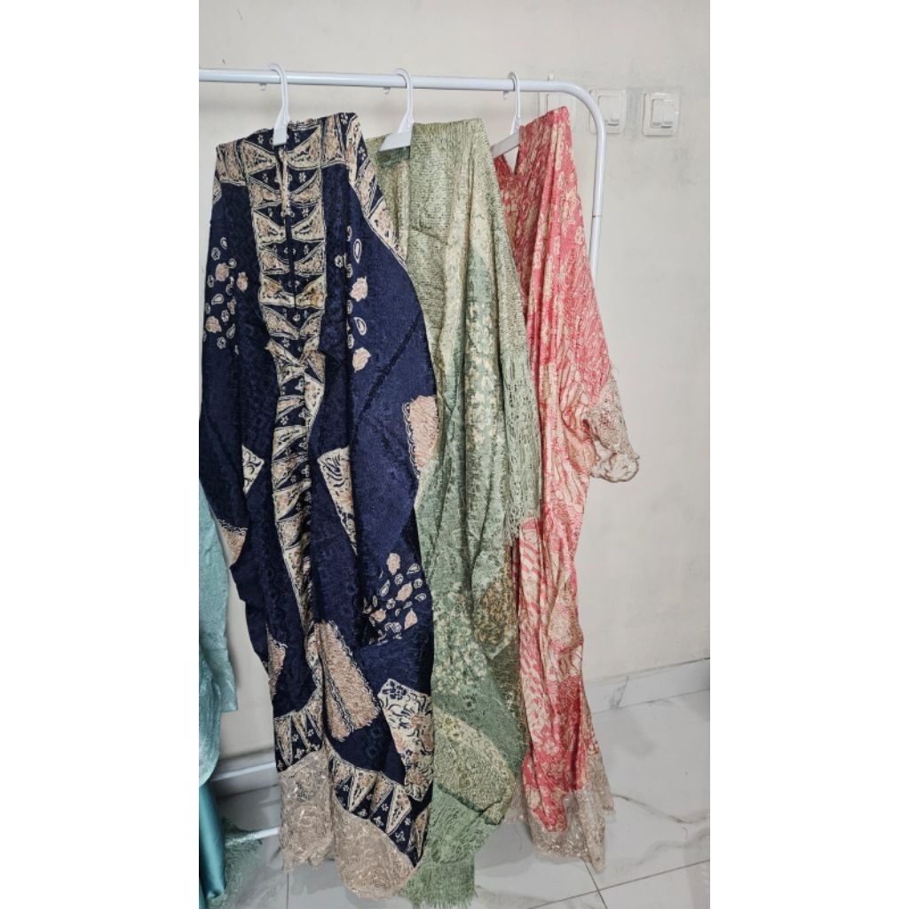 Kaftan Viscose Premium Motif Batik – Gamis Pesta Mewah – Baju Lebaran Elegant