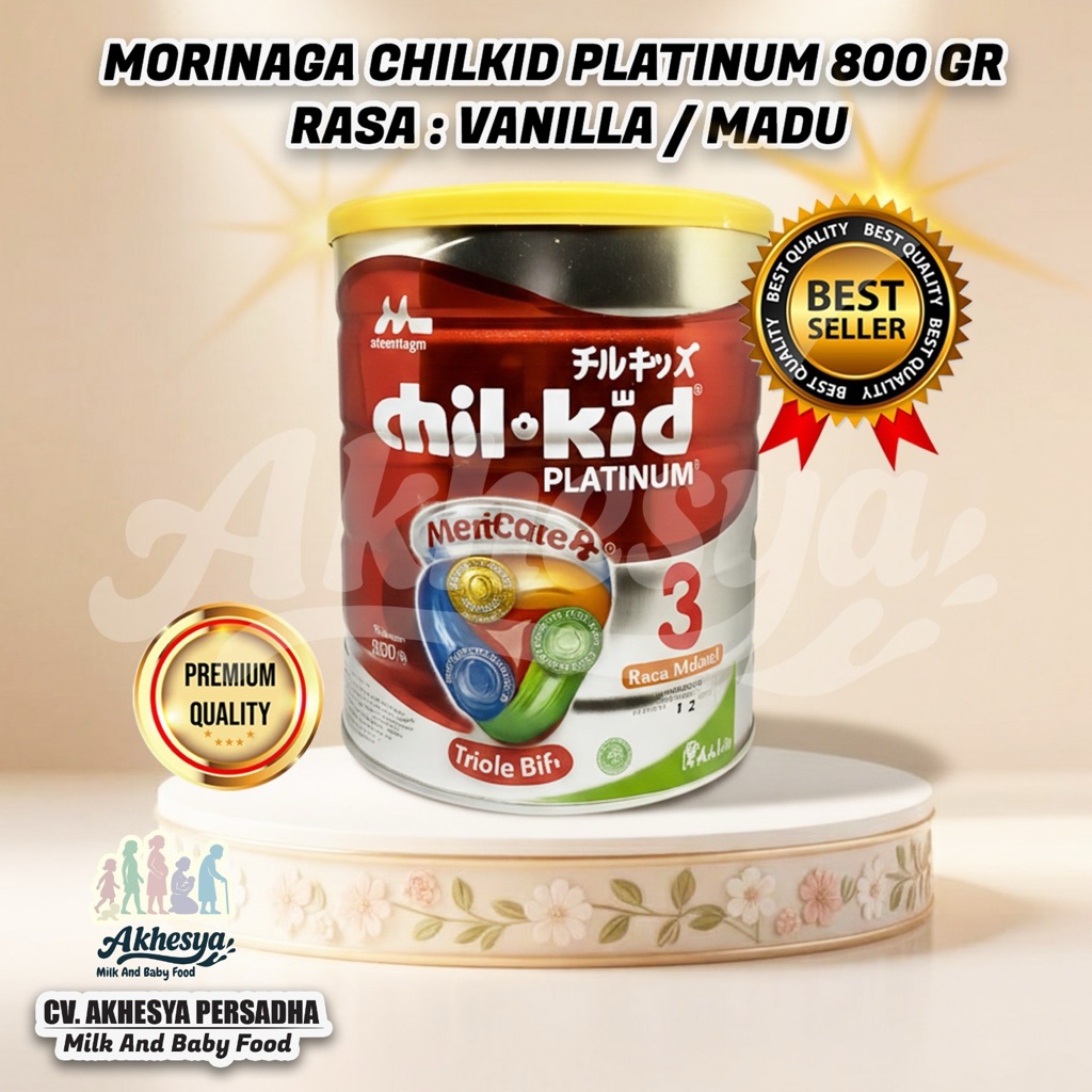 (EXP 2027) MORINAGA CHILKID PLATINUM 1-3TAHUN 800GR KEMASAN KALENG / SUSU PERTUMBUHANA SUPER PREMIUM
