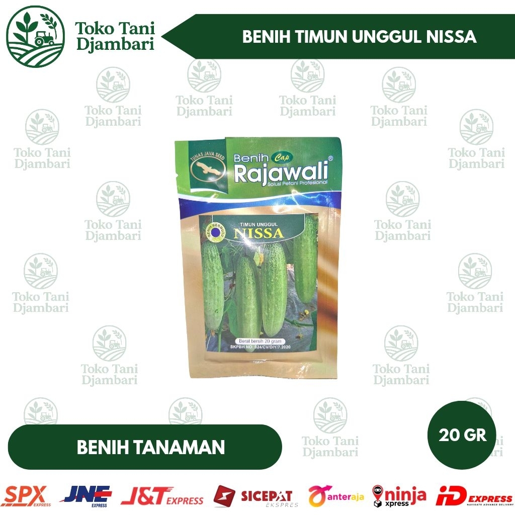Benih Timun Unggul Nissa Rajawali 20 Gram | Bibit Mentimun Produktif Tahan Penyakit | Timun Hijau Pa