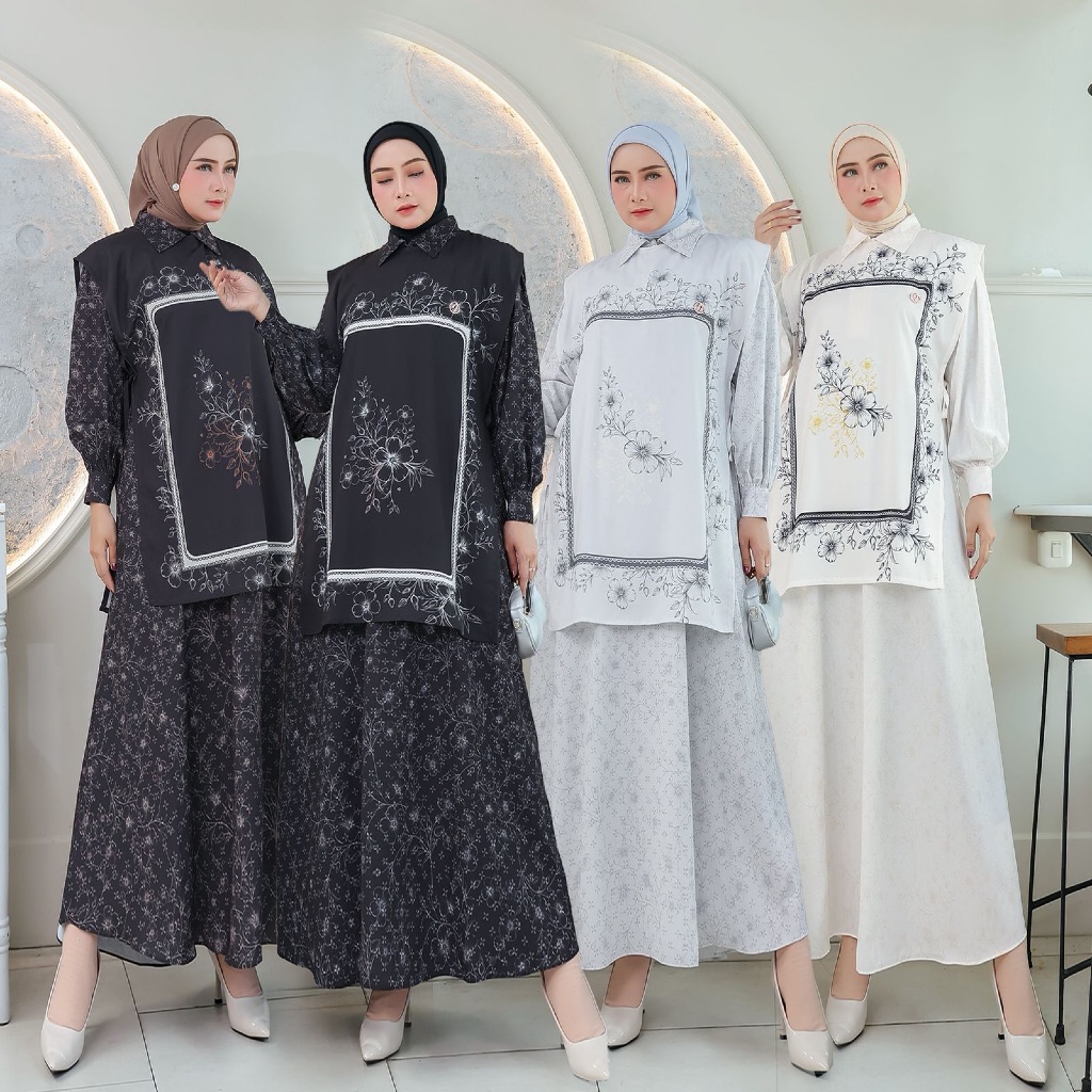 Maleeka Dress by Jhonem / Dress Jhonem / Jhonem Fashion / Gamis Jhonem Premium / Jhonem Original