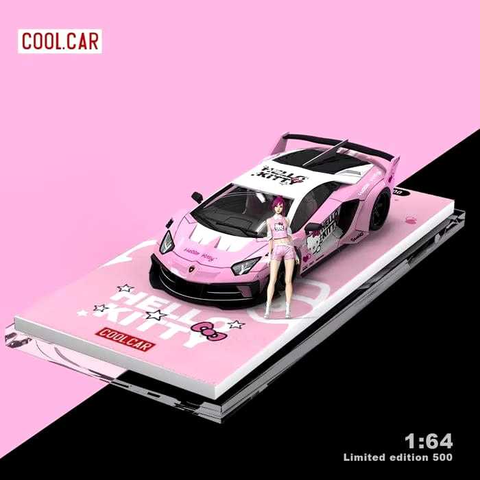Cool Car Lamborghini Aventador GTEVO Hello Kitty Light Pink with Figure No. 069/500