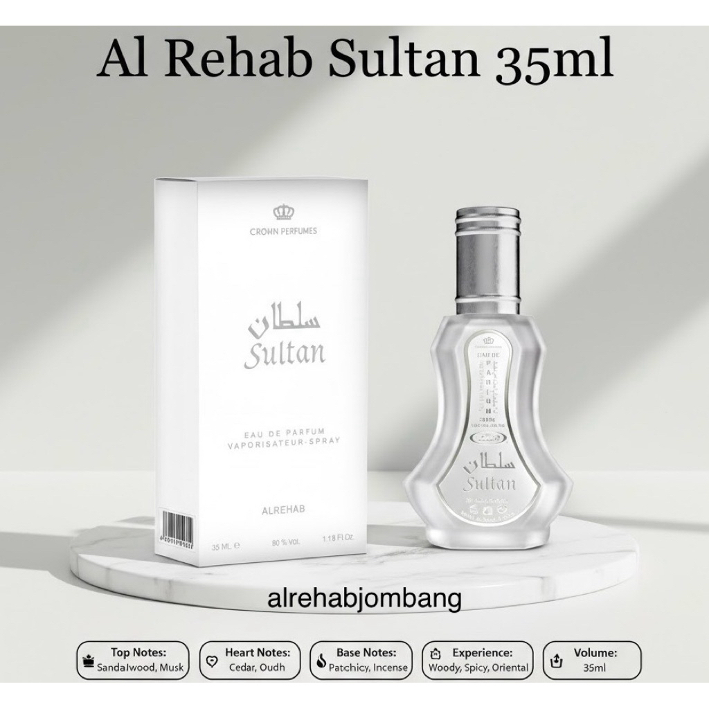 Parfum Sultan Al Rehab 35ml Spray Original Arab Saudi