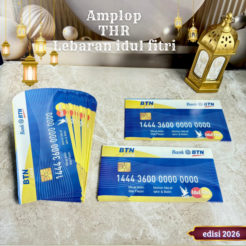 Amplop Lebaran Motif ATM dan Uang Desain Viral 100 Lembar