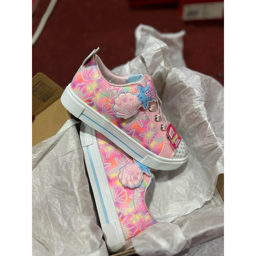 Skechers S Light Twinkle Sparks Underwater Magic Kids Pink Multi BNIB