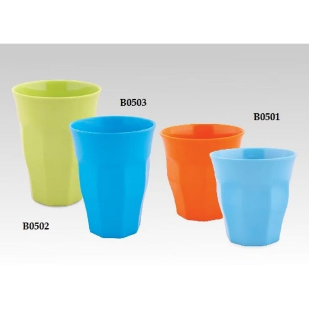 (6 PCS) Gelas Belimbing Melamin Jumbo 280 & 550 & 360 Ml - Golden Dragon Melamine (B0501) (B0502)(B0