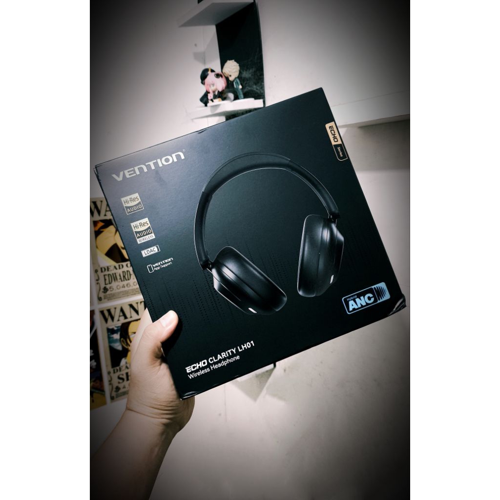 [BEKAS/SECOND] Headphone Vention Echo Clarity LH01 Wireless HiRes Ldac Preloved likenew