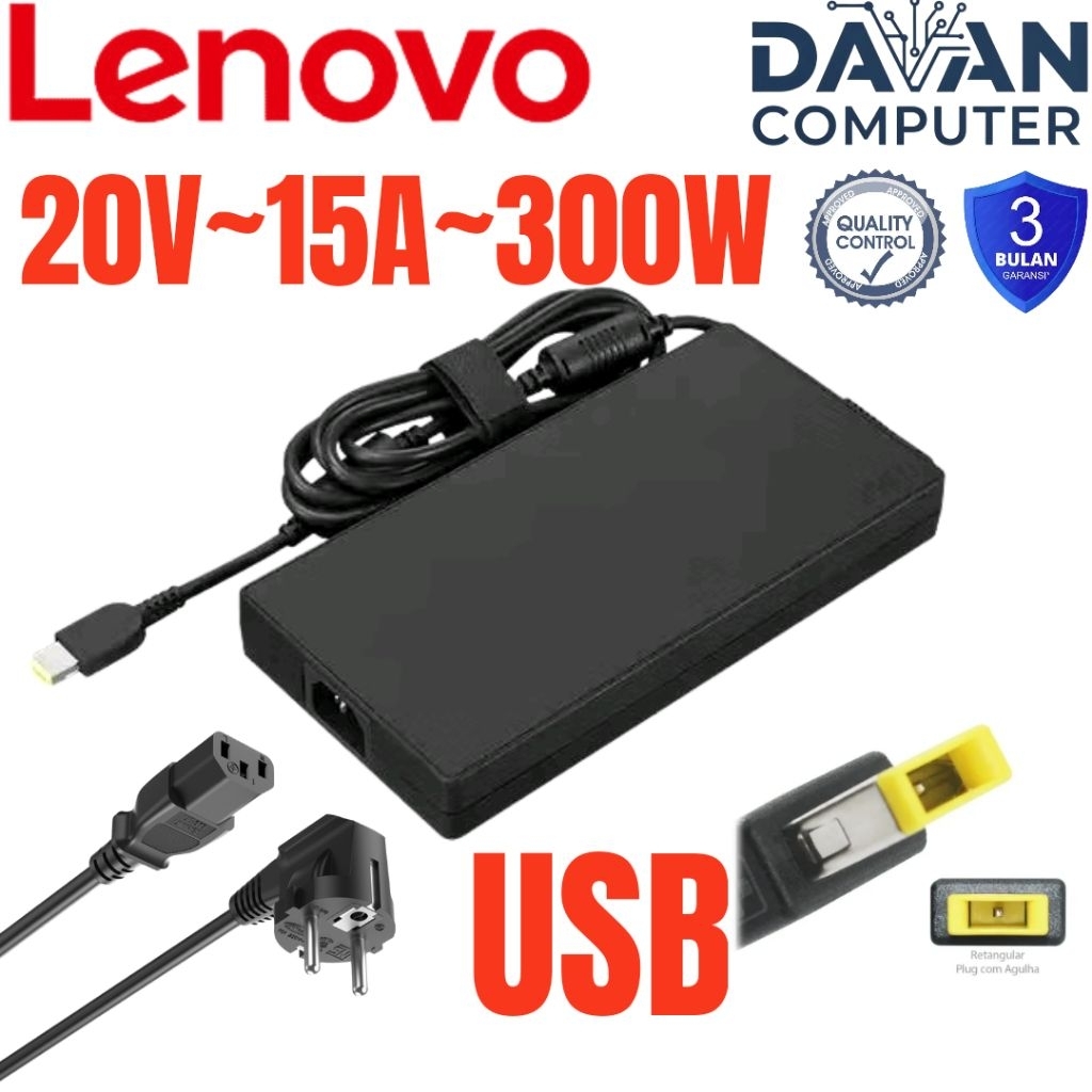 LENOVOO LEGION CHARGER SERIES 5 PRO / 5I PRO || 300W USB ORIGINAL