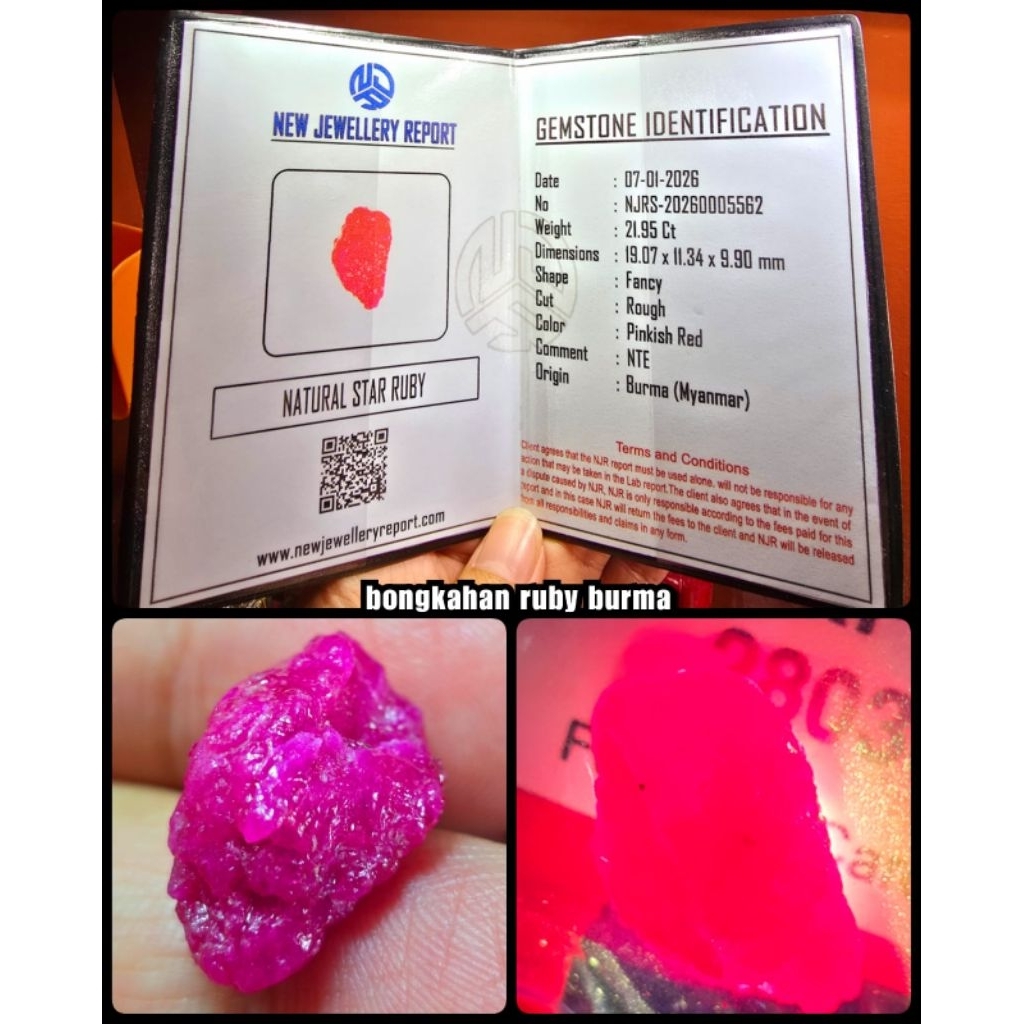 rough batu Ruby star Burma Myanmar HQ asli tambang bos