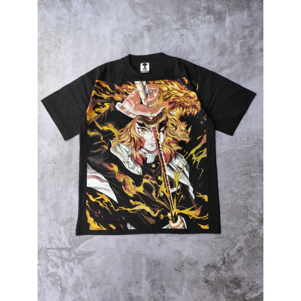 Kaos Bootleg Anime Rengoku Vs Akaza