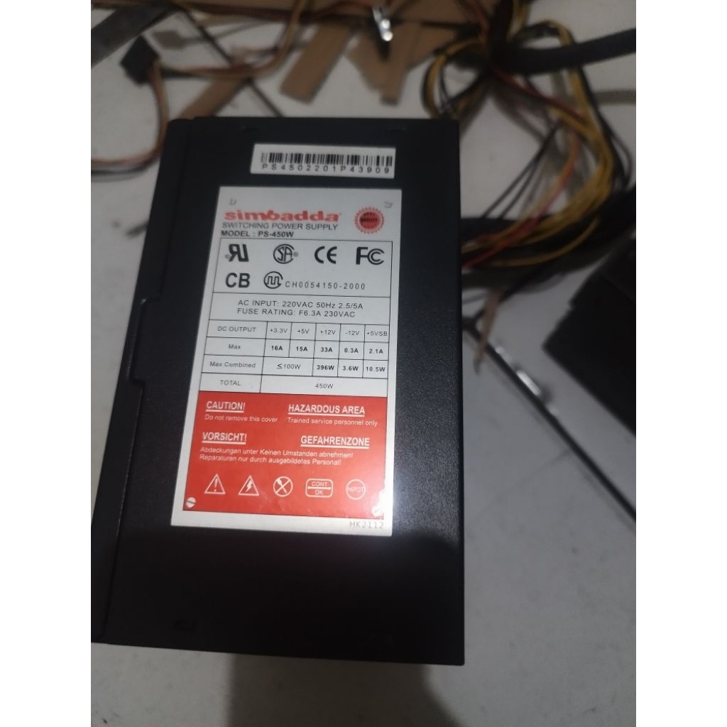 psu 450watt pure pin VGA 6