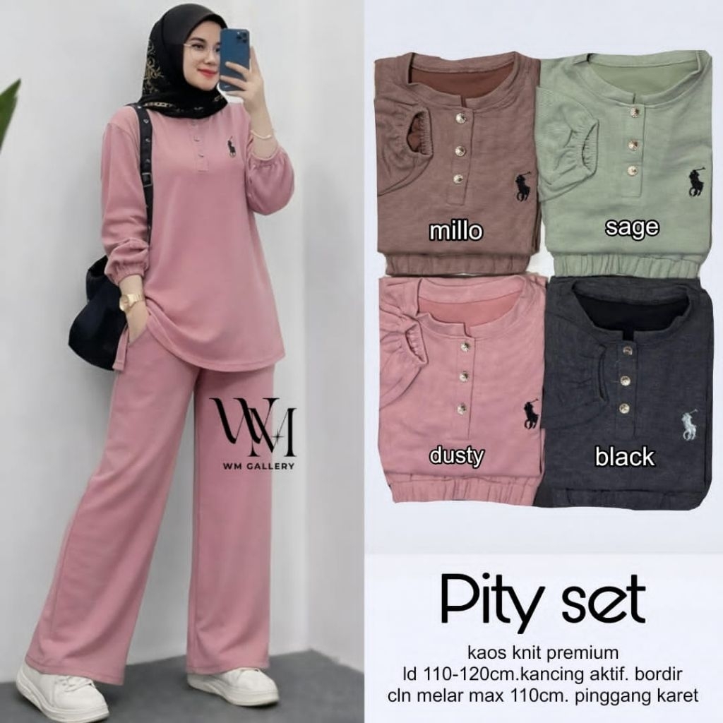 PITY SET BY WM GALLERY ORIGINAL SETELAN WANITA SETCEL KEKINIAN MODEL MOTIF CANTIK ELEGANT