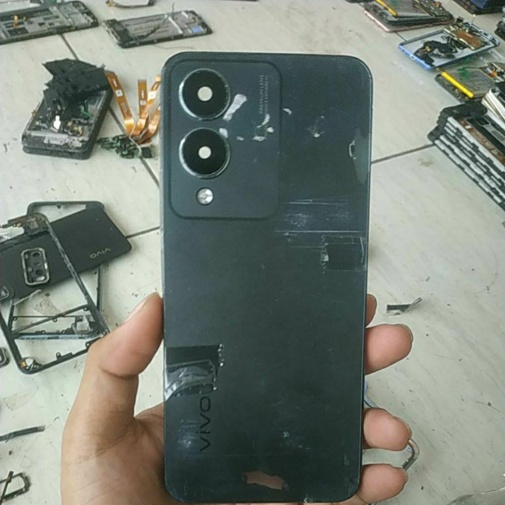 backdoor plus fingerprint tombol lengkap bekas Vivo y17s,cat menglupas sesuai gambar