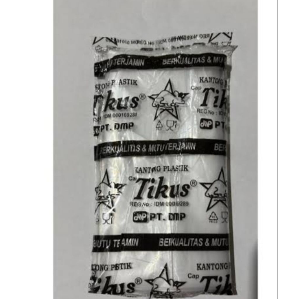 Kantong Plastik PE PP Tikus Hitam Merah Elastis 1/4 1/2 1 kg (ECER)