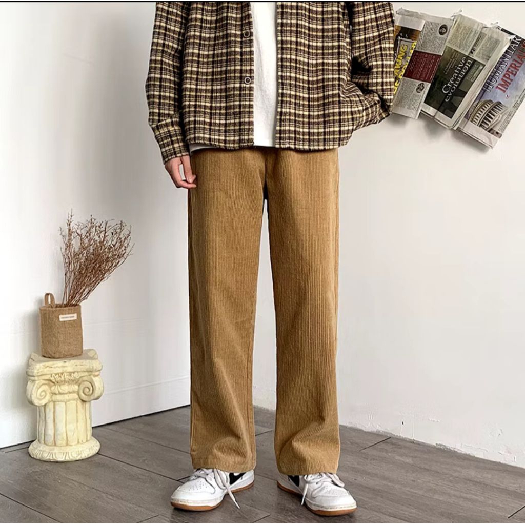 Uniqlo Corduroy Reguler Pants Celana Corduroy Panjang Tebal NOT baggy pants jeans fading feding wash