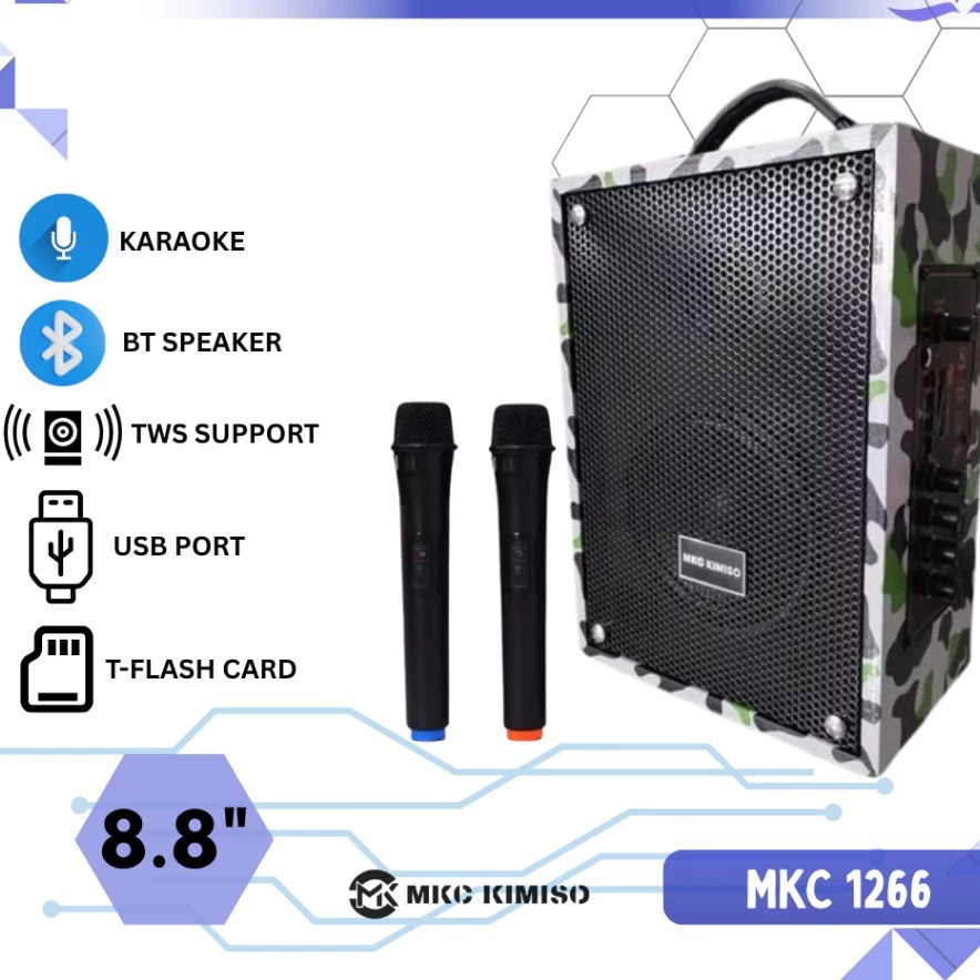 MKC KIMISO QS-1266 Bluetooth Speaker 2000W Karaoke 4000mAh