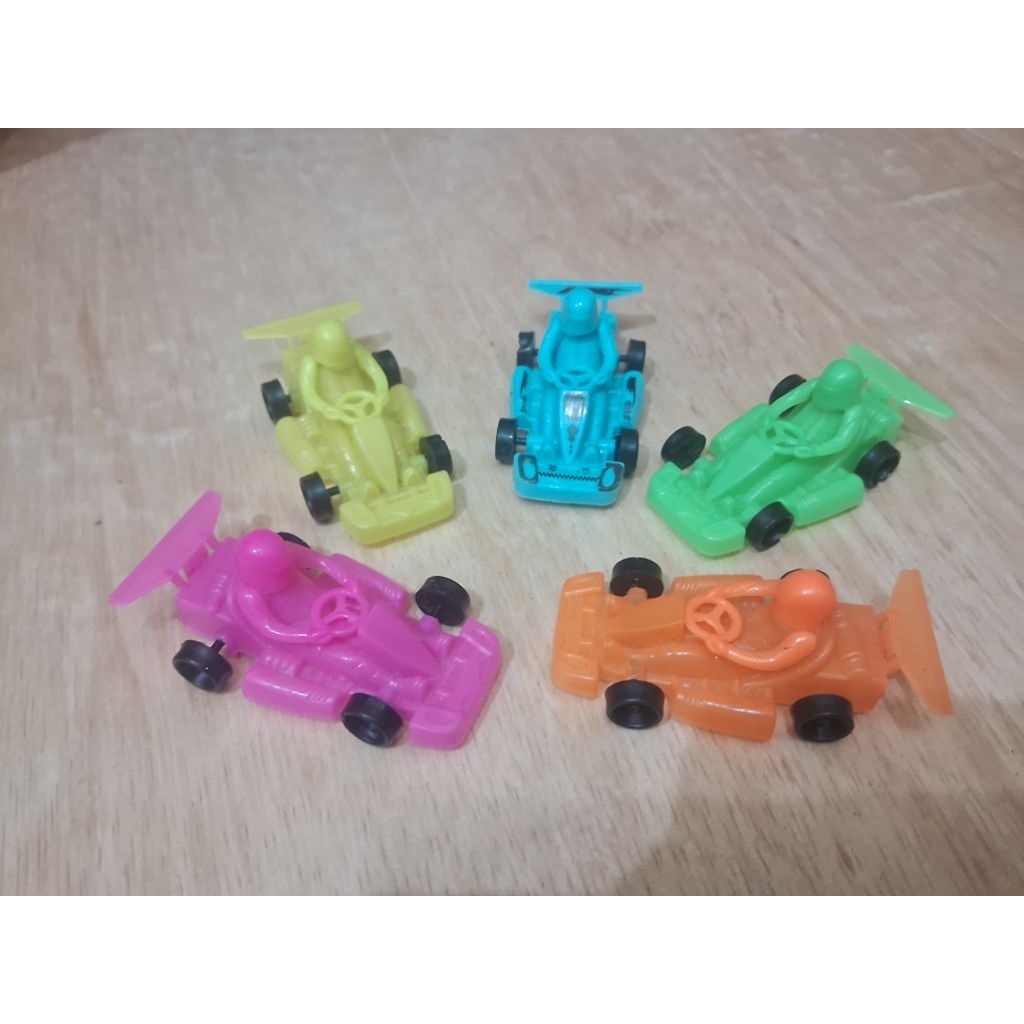 Mainan Mobil Mini 1 Set Isi 5 Plastik Formula F1 Model Gokart Warna Warni Mobil Preloved Mainan Roda