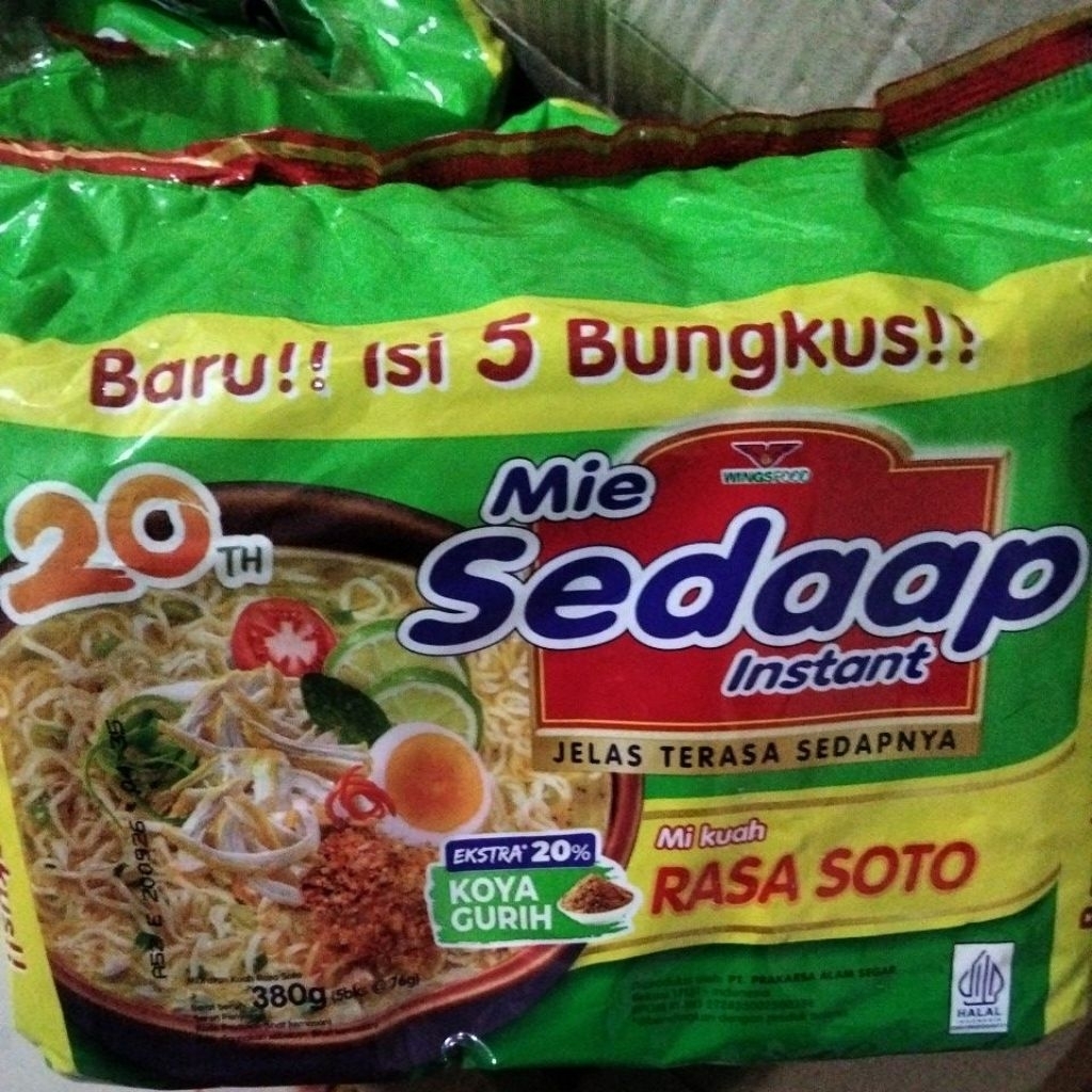 MIE SEDAP SOTO ISI 5