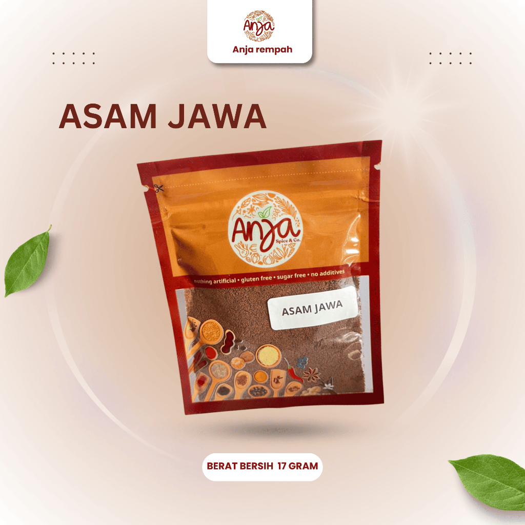 Anja Rempah Asam Jawa Bubuk Sachet Isi 17 Gram -  Tamarind Ground Asem Powder Murni Premium Lokal Ta
