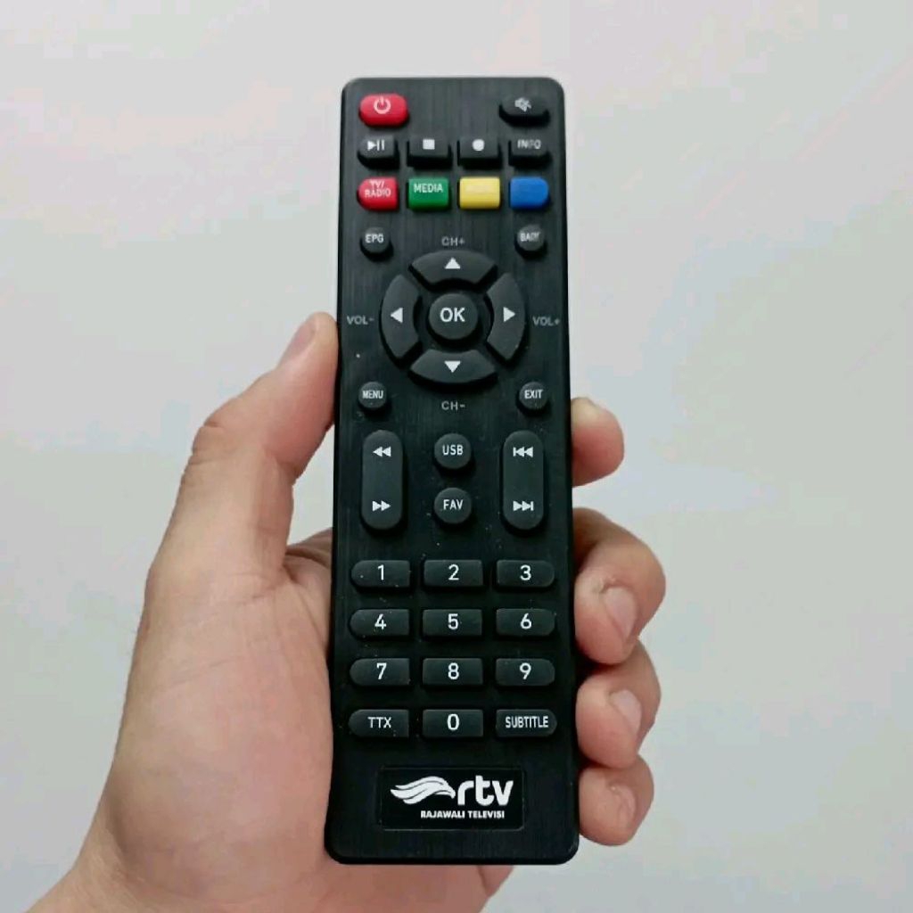Remote Remot Set Top Box STB DVB-T2 Pengganti Tanpa Setting CBM Rajawali Televisi RTV Digital TV