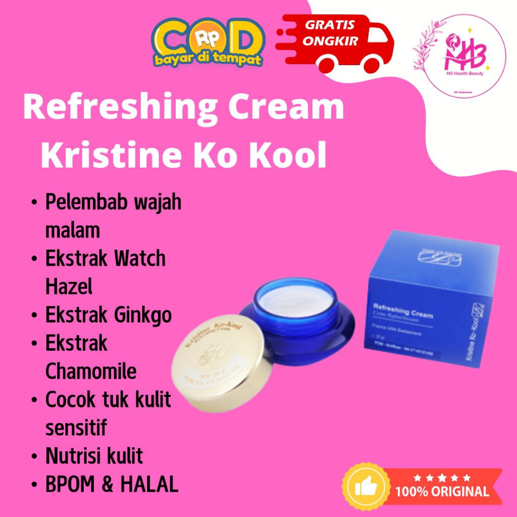 Kristine Ko Kool Pearl Nourish Cream Refreshing Krim Kk Indonesia